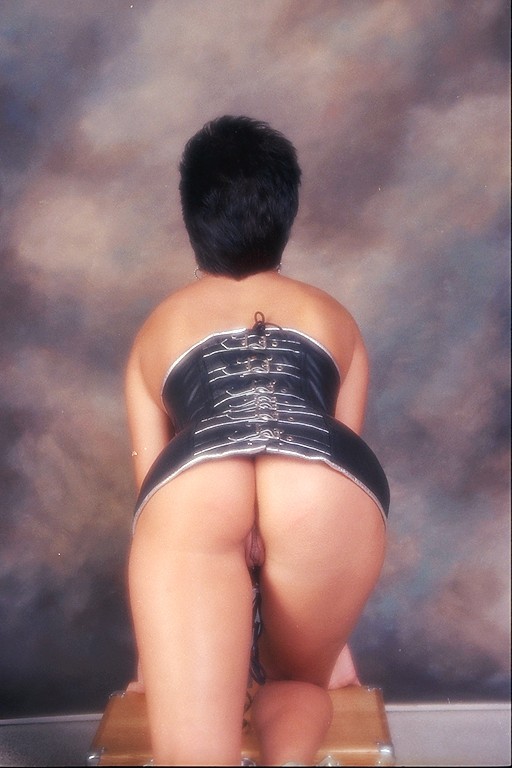 sexy brunette model in corsets posing #72225192