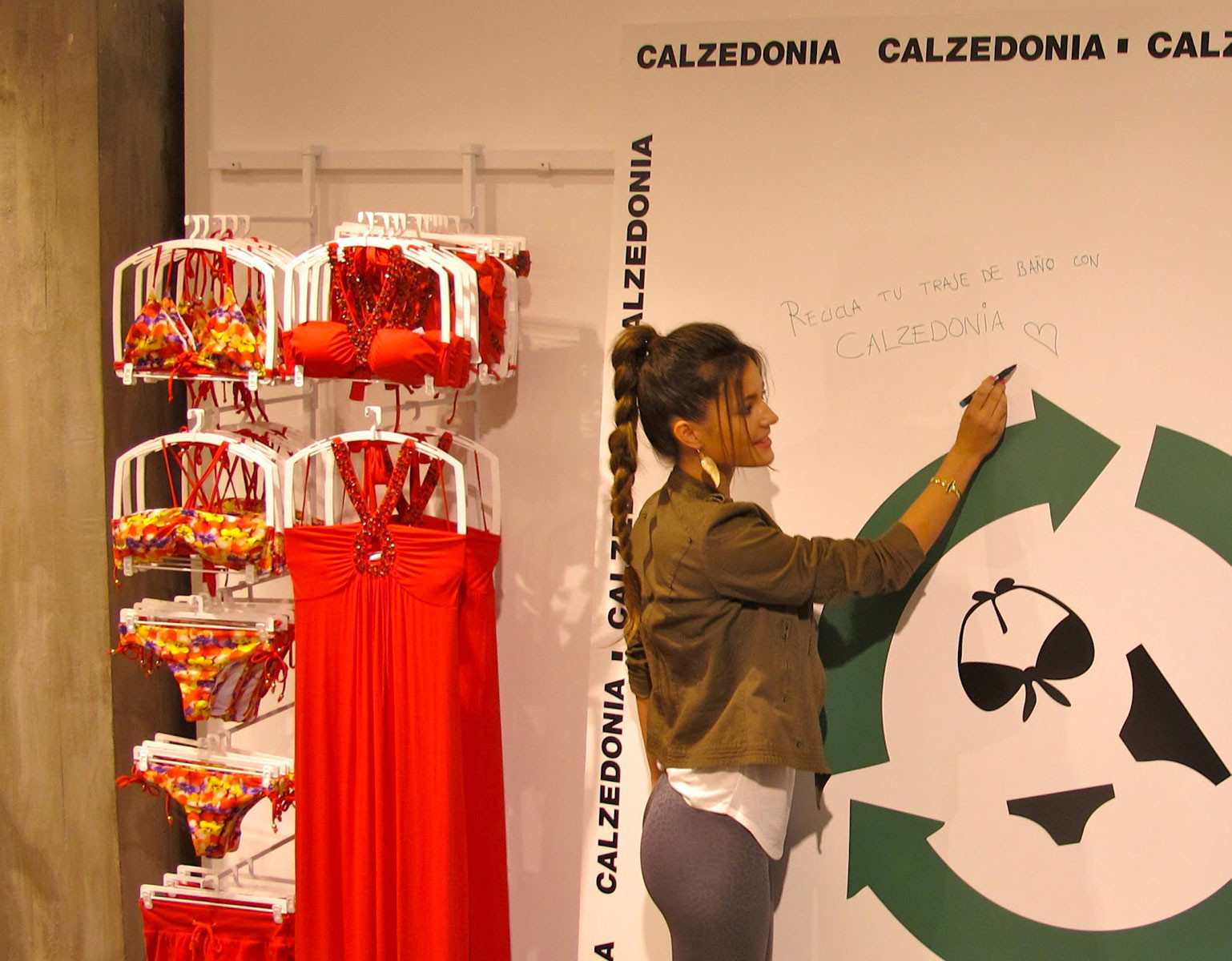 Malena Costa showing off her ass in tights at Calzedonia Recycled campaign photo #75263428