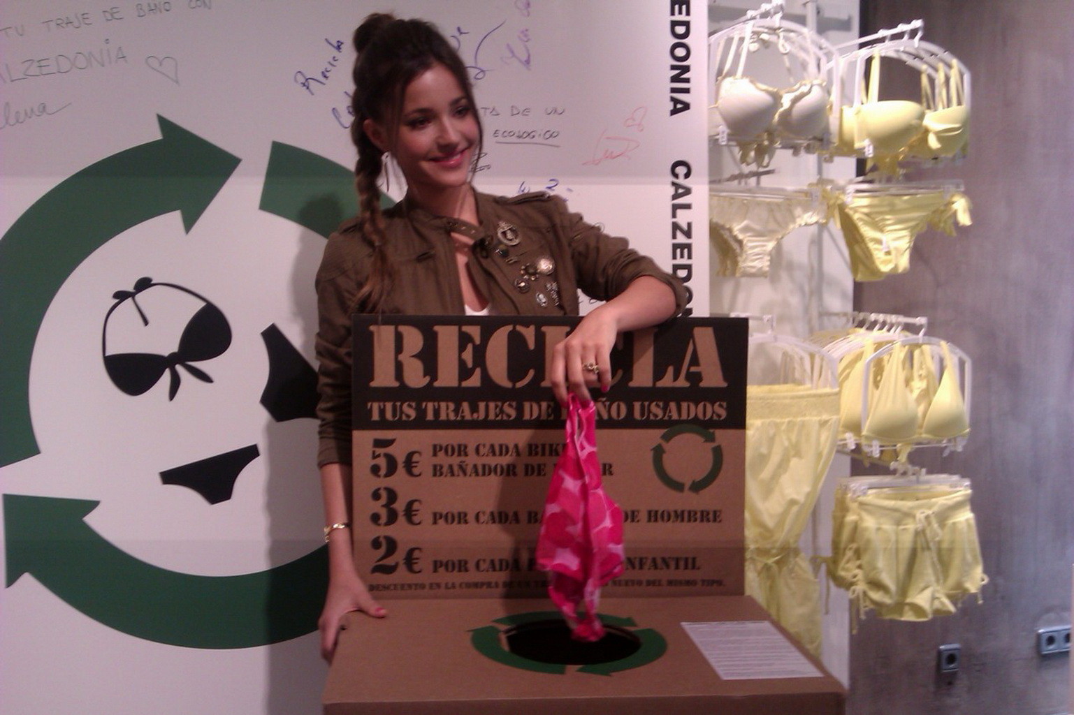 Malena Costa showing off her ass in tights at Calzedonia Recycled campaign photo #75263489