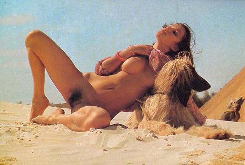 Brigitte Lahaie bends over naked and shows her hairy holes off #77293803