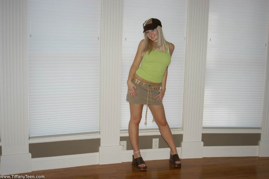 Cute blonde teen babe posing in lingerie #74042811