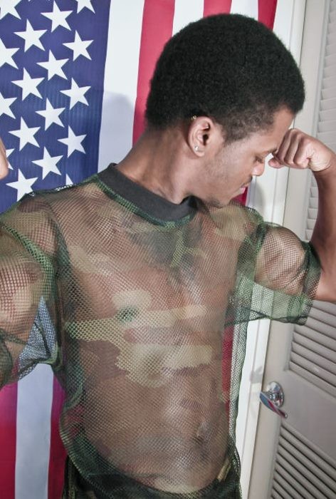 A black huge cock recruit enjoys stripping and showing off #76938795