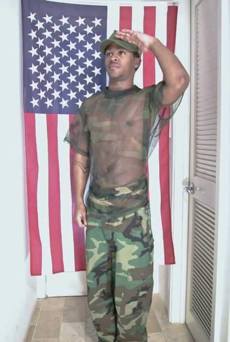 A black huge cock recruit enjoys stripping and showing off #76938808