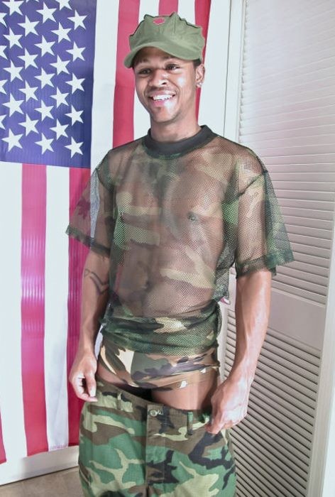 A black huge cock recruit enjoys stripping and showing off #76938825