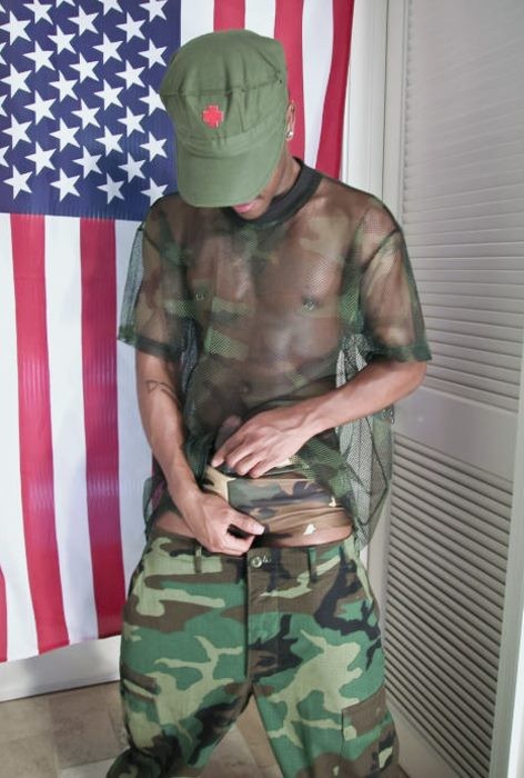 A black huge cock recruit enjoys stripping and showing off #76938833