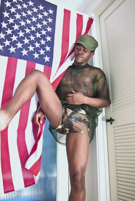 A black huge cock recruit enjoys stripping and showing off #76938883