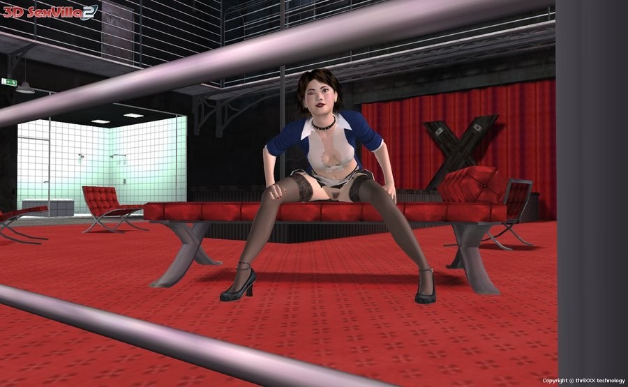 Animated fetish lesbians in their club on pain #69490739