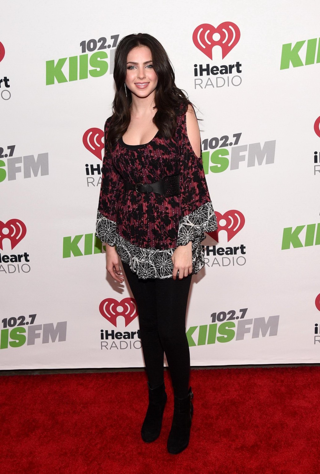 Ryan Newman leggy  cleavy wearing a tunic and black tights at KIIS FMs Jingle Ba #75178130