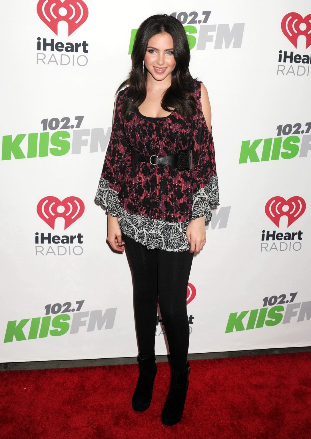 Ryan Newman leggy  cleavy wearing a tunic and black tights at KIIS FMs Jingle Ba #75178161