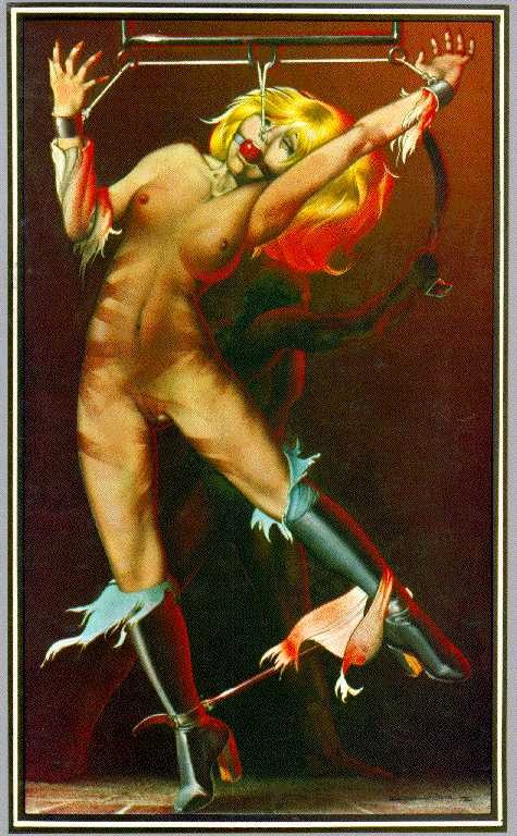 gorgeous brunette tied with ropes and gagged #69710667