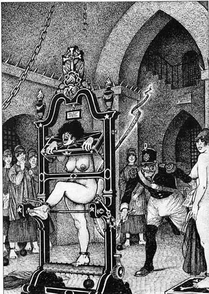 Femmes dans un douloureux et diabolique donjon bondage et art fétichiste
 #69664324