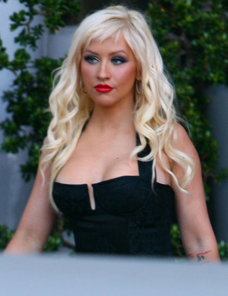 Christina Aguilera showing her boobs in lingerie #75384857