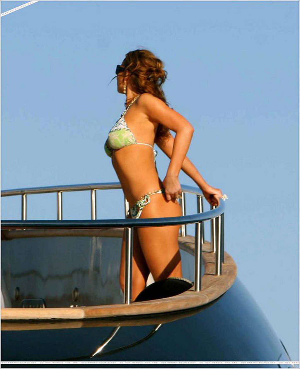 Mariah Carey exposing her sexy body and hot ass in bikini on yacht #75347884