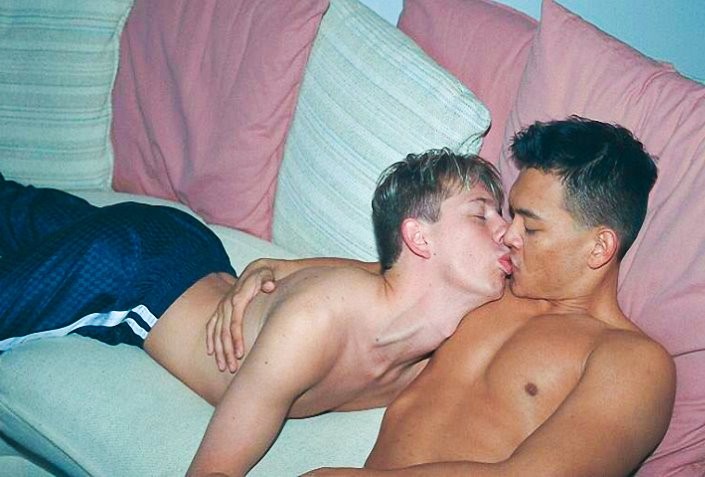 Asian and fair haired twinks enjoy sucking and cumming on face #76928513