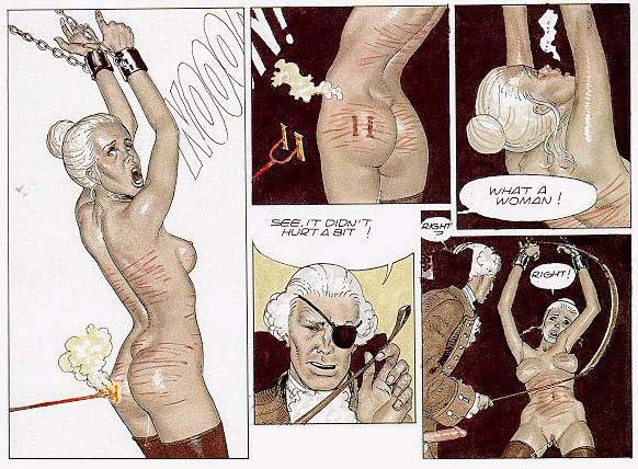 Rubia delgada colgada con cadenas marcadas
 #69701803