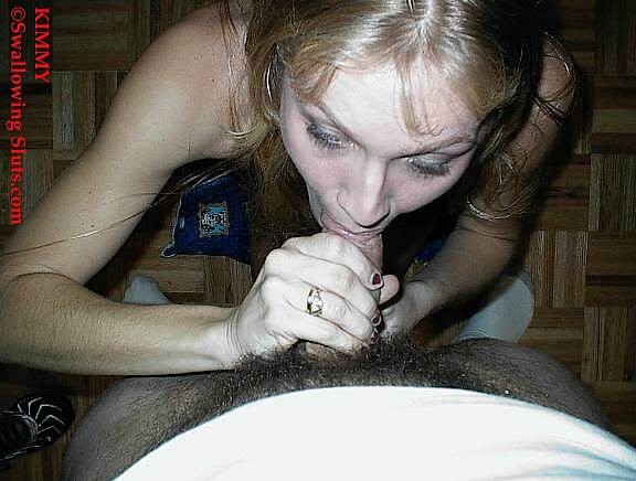 Young blonde slut chokes down a huge spoonful of cum #76124047