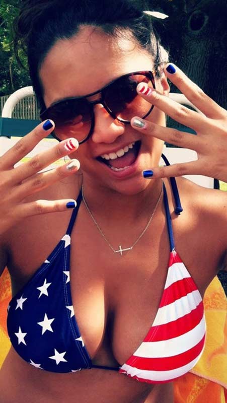 Gorgeous patriotic teens showing off in self shot pics #67478056