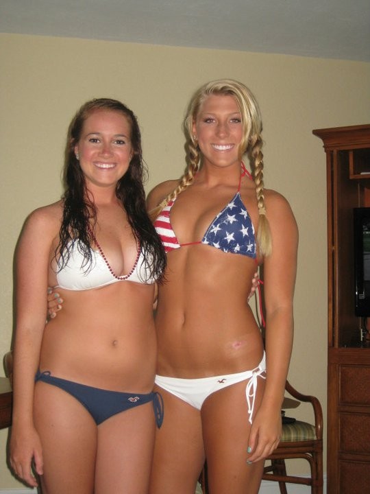 Gorgeous patriotic teens showing off in self shot pics #67478076