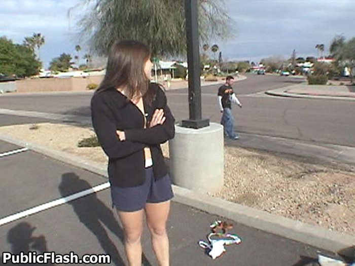 Mini Tit College Chick Talked Into Public Flashing on Street #78921784