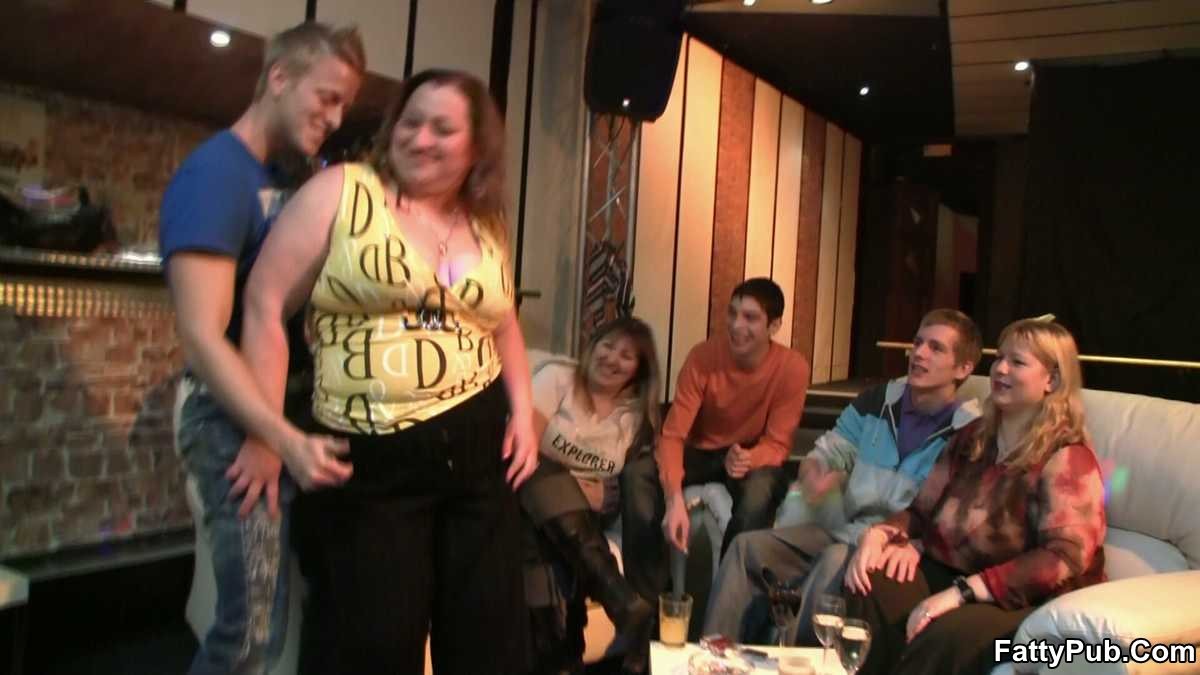 They are drinking and dancing at the great party and the fat sluts give up the p #71823064