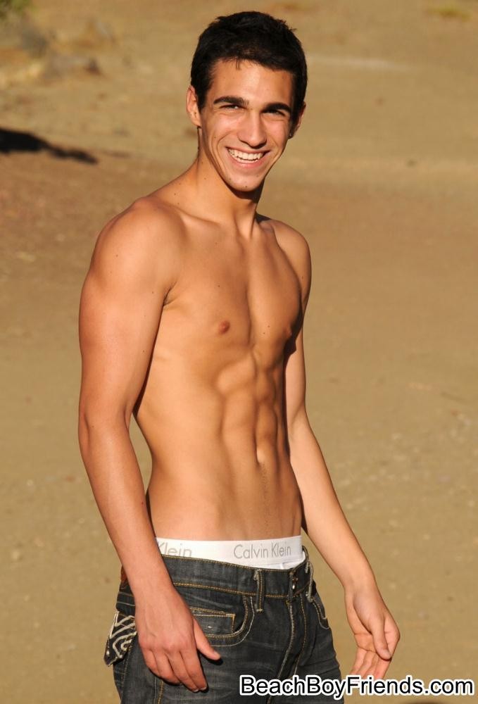 Hunk dudes with nice body are posing topless at the beach #76945243