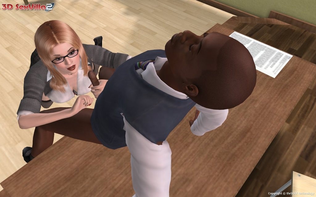 Black teacher fucks his busty 3d animated student #69533550
