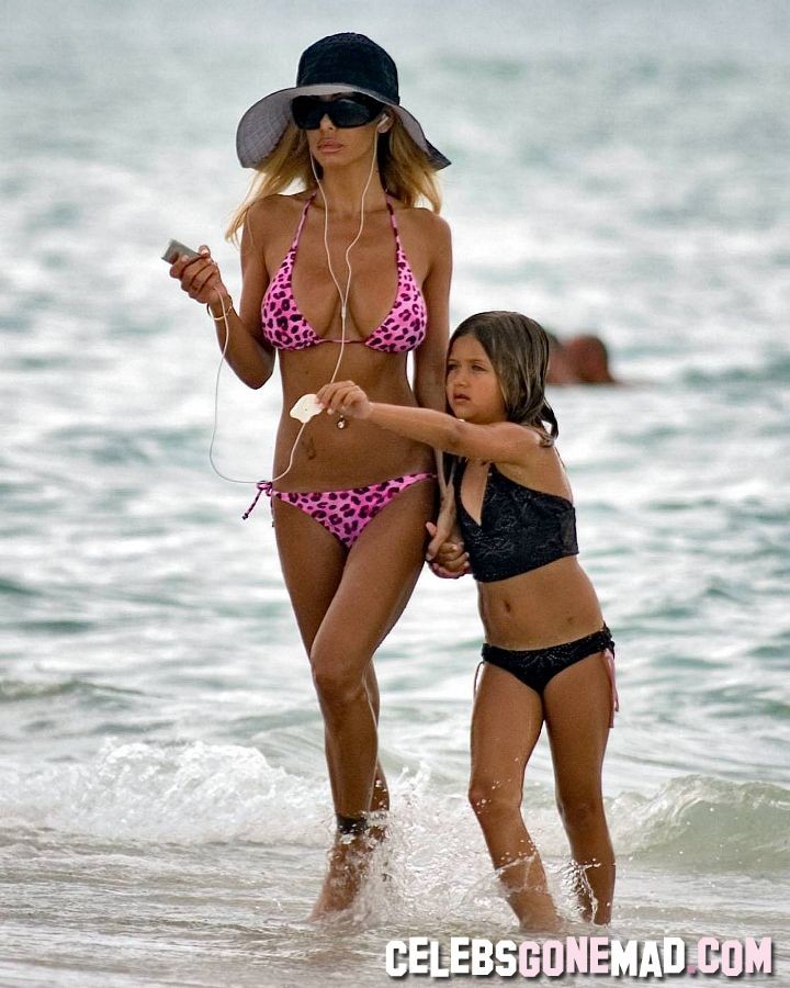 Shauna Sand exposing her juggs in hot bikini at the beach #75357683