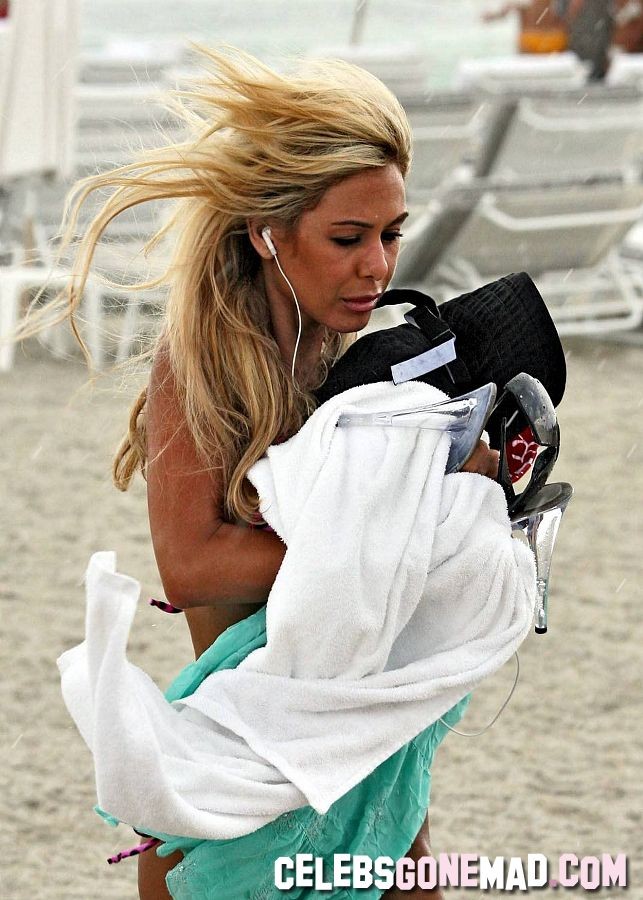 Shauna Sand exposing her juggs in hot bikini at the beach #75357762