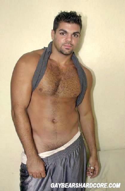 Big caveman with body showing his shaggy rod and furry hole #76982574