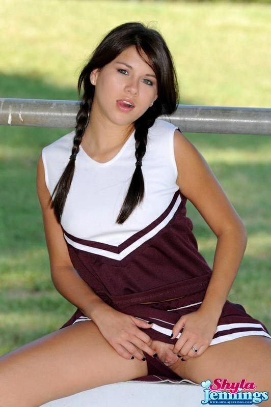 Shyla Jennings Dressed As A Cheerleader #72765796