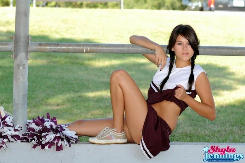 Shyla Jennings Dressed As A Cheerleader #72765808