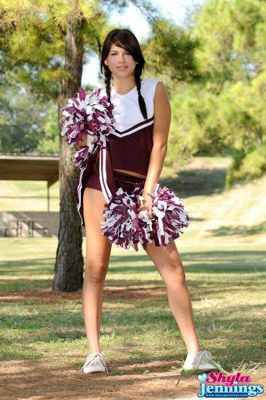 Shyla Jennings Dressed As A Cheerleader #72765820