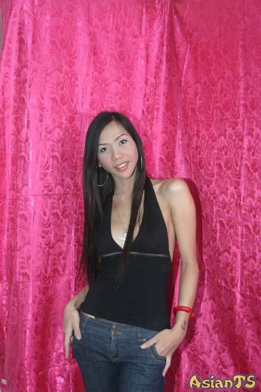Yummy Asian Ladyboy Jerking Herself Off On The Bed #79313648