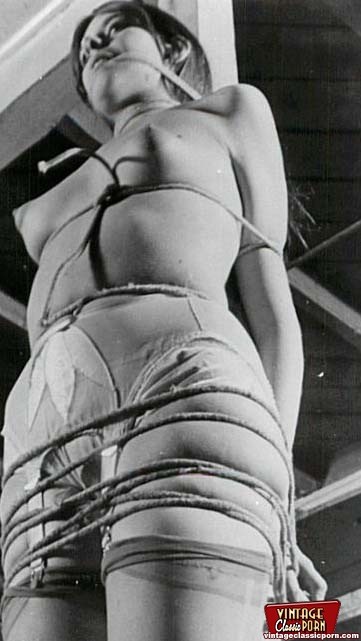 Sixties ladies being all tied up for the fucking #78473060