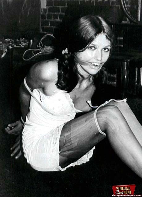 Sixties ladies being all tied up for the fucking #78473068
