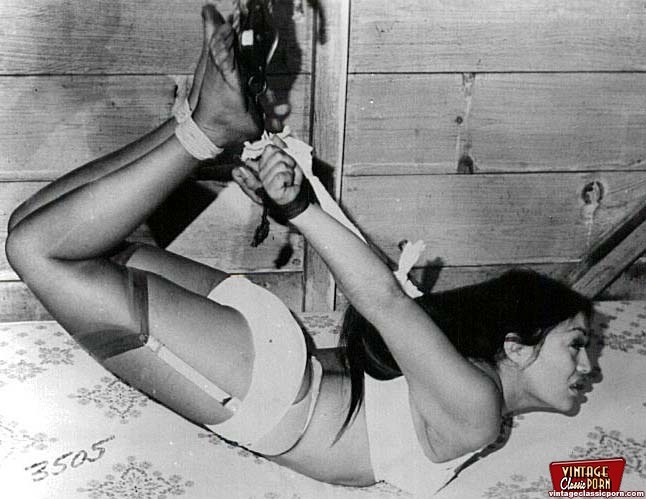Sixties ladies being all tied up for the fucking #78473081