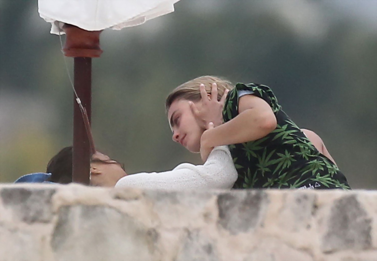 Michelle Rodriguez and Cara Delevingne cuddling and groping on the beach #75200908