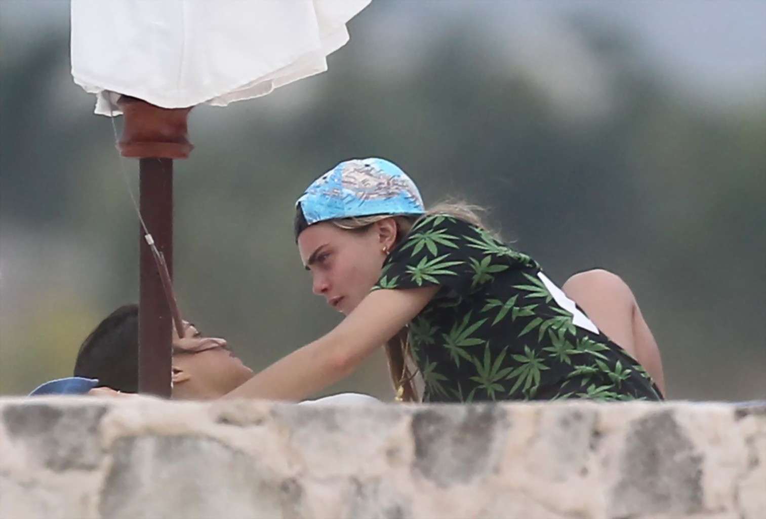 Michelle Rodriguez and Cara Delevingne cuddling and groping on the beach #75200964