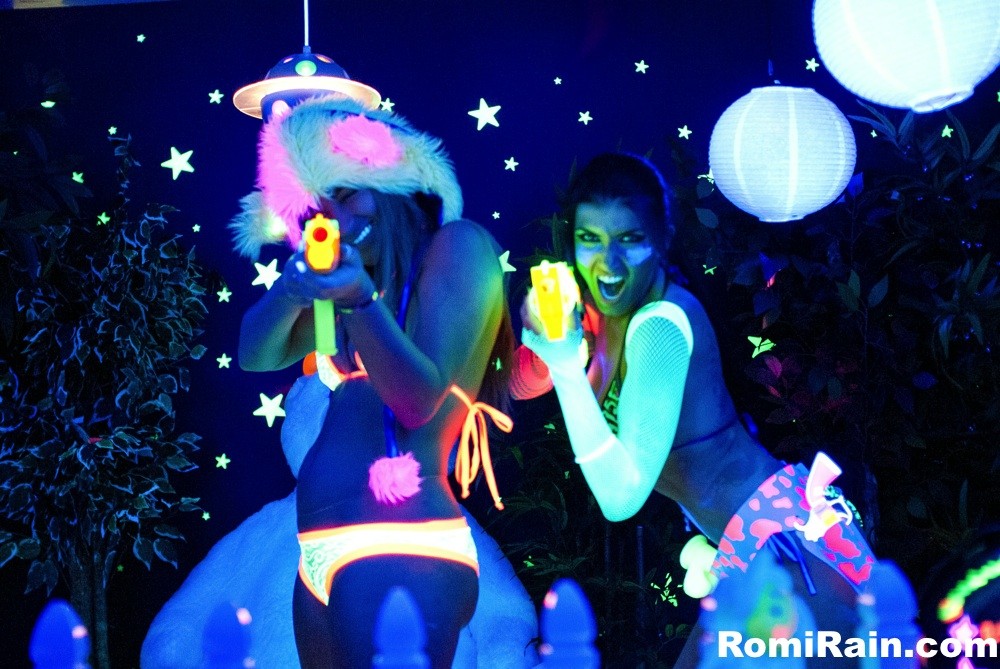 Romi Rain and Dani Daniels Black Light Lesbians  #72567157