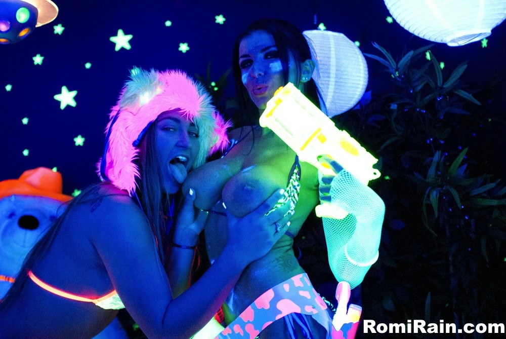 Romi Rain and Dani Daniels Black Light Lesbians  #72567162