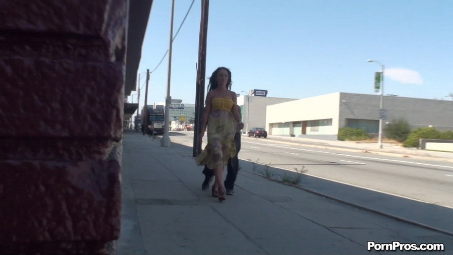 Chick gets dress pulled down by pervert on the street #71001069