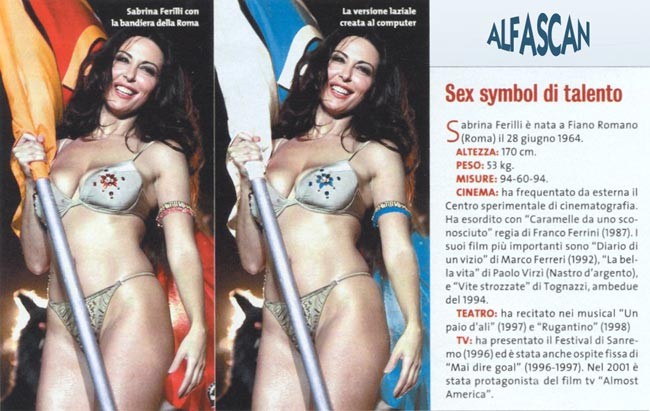 L'actrice respectée Sabrina Ferilli pose nue.
 #75441448