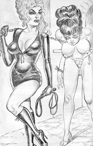 classic female evil bondage drawings #69705332