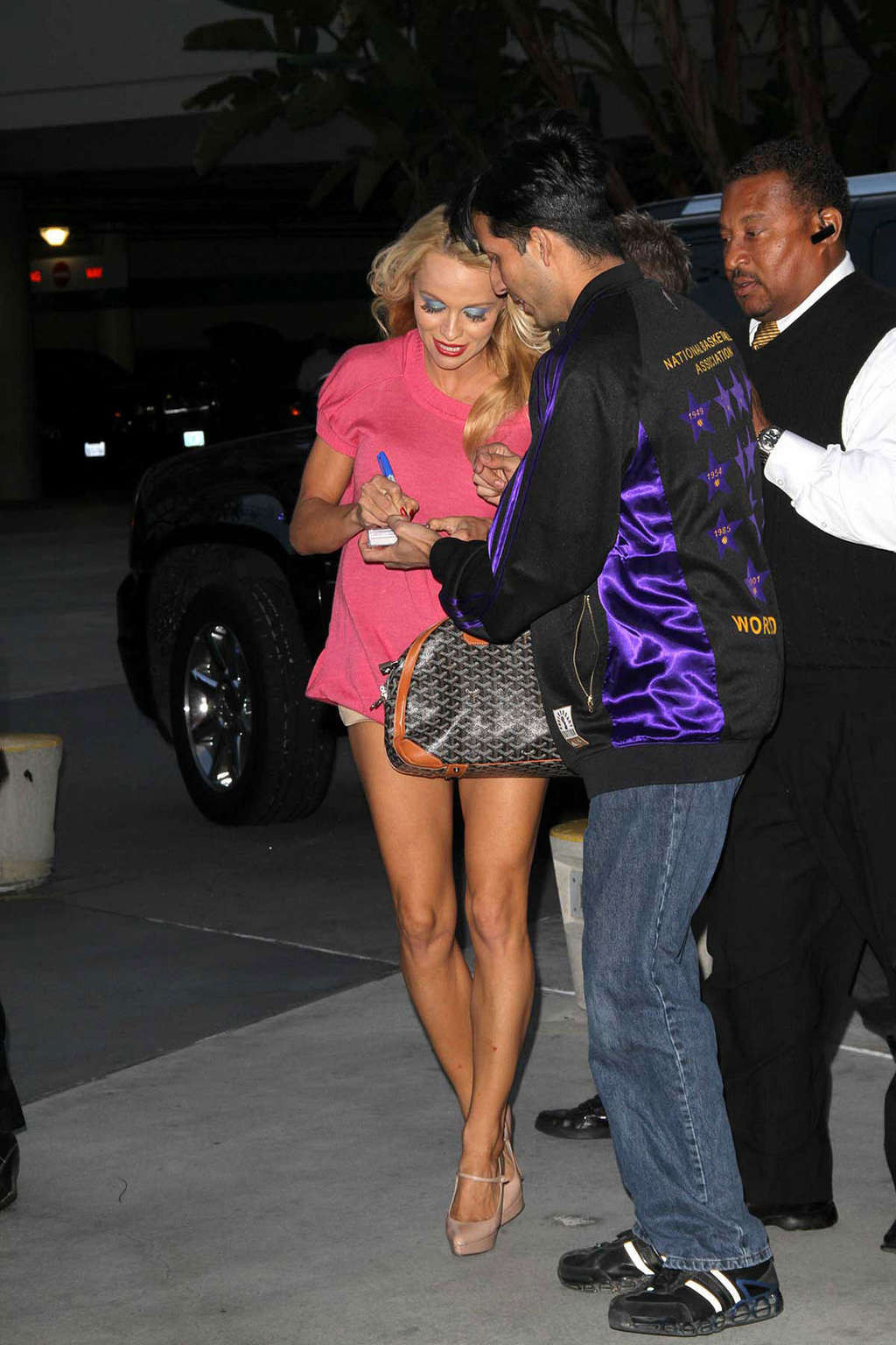 Pamela Anderson in Baywacth swimsuit and leggy in shorts #75351048