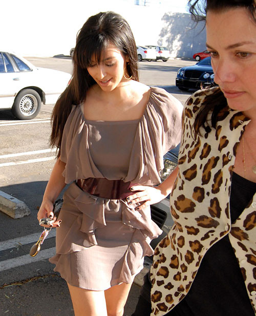 Kim Kardashian showing great legs in mini skirt #75404836