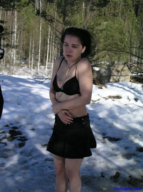 Girl tied up freezing in the snow #72225801