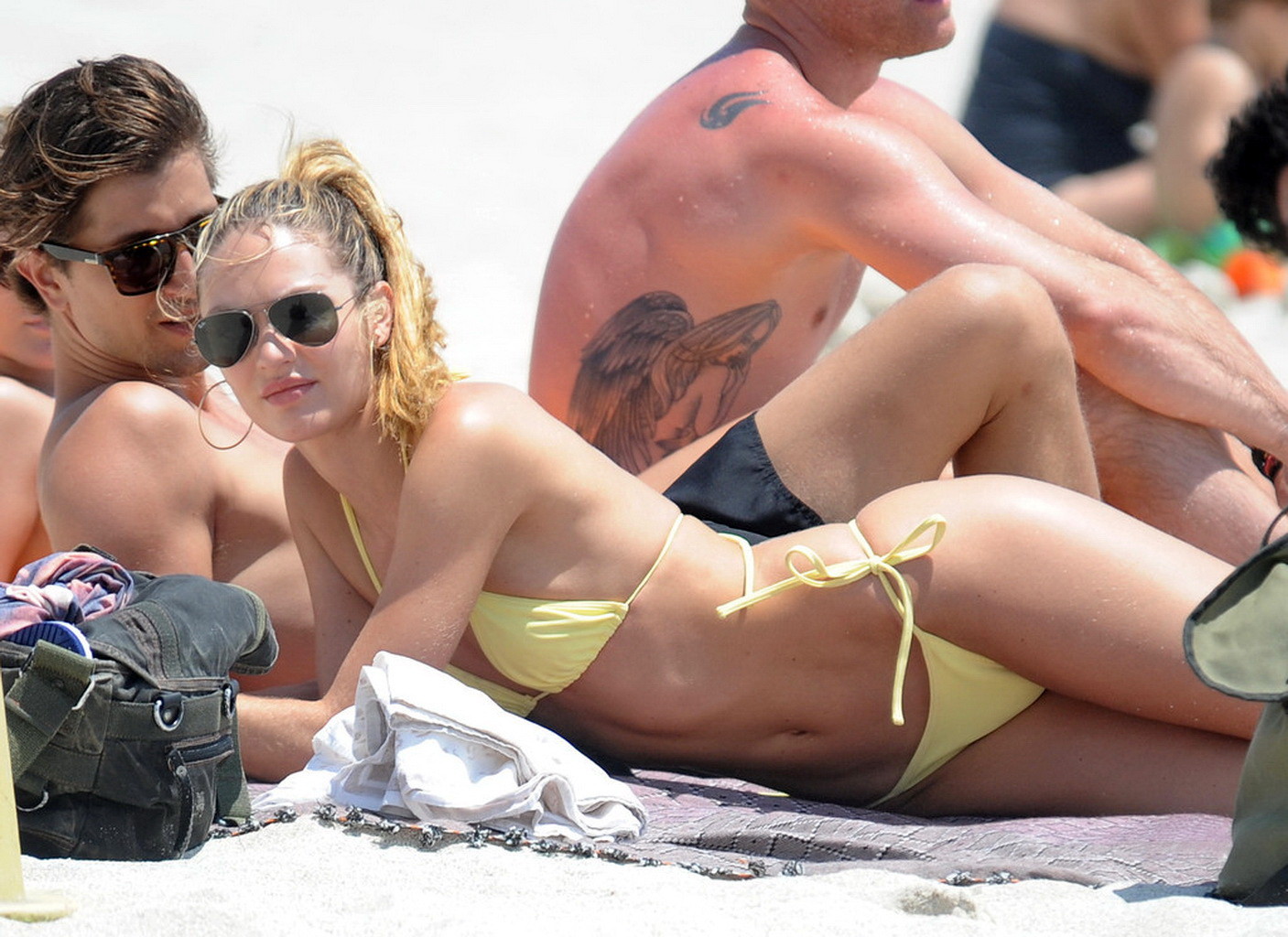 Candice Swanepoel showing off her bikini body on a beach in Miami #75231120