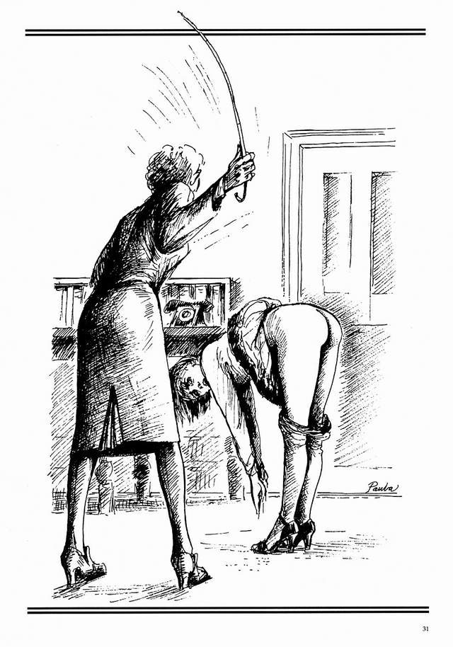 classic female hard spanking drawings #69721916