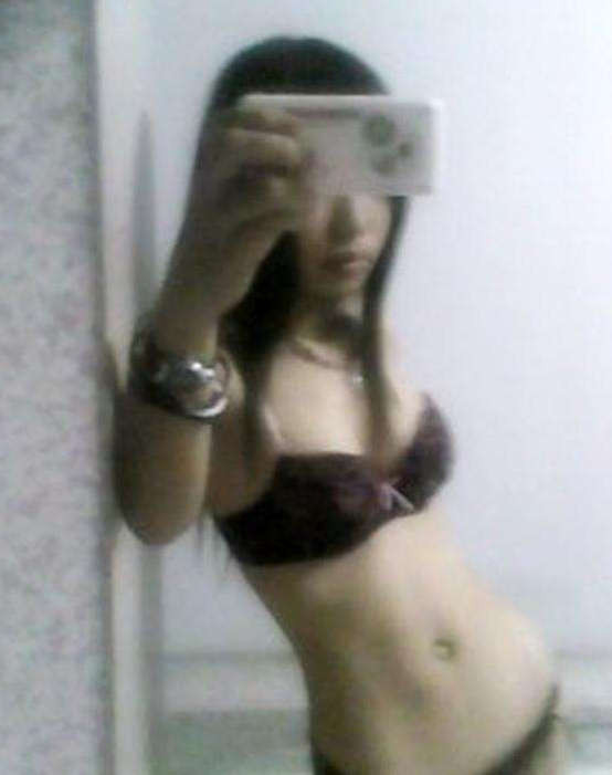 Posing in panties and a bra #69859545