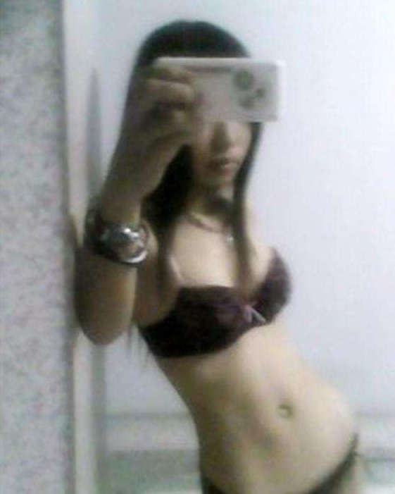 Posing in panties and a bra #69859566